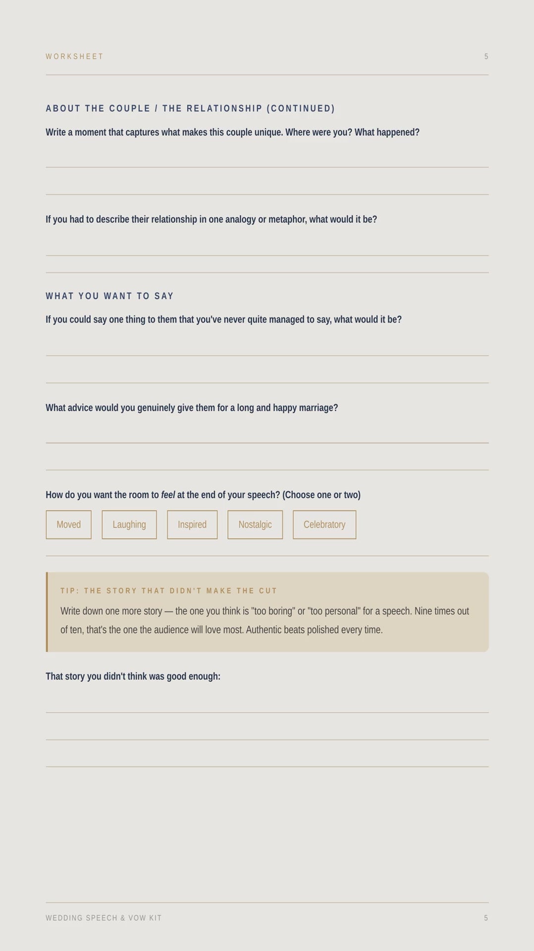 Wedding Speech — product preview