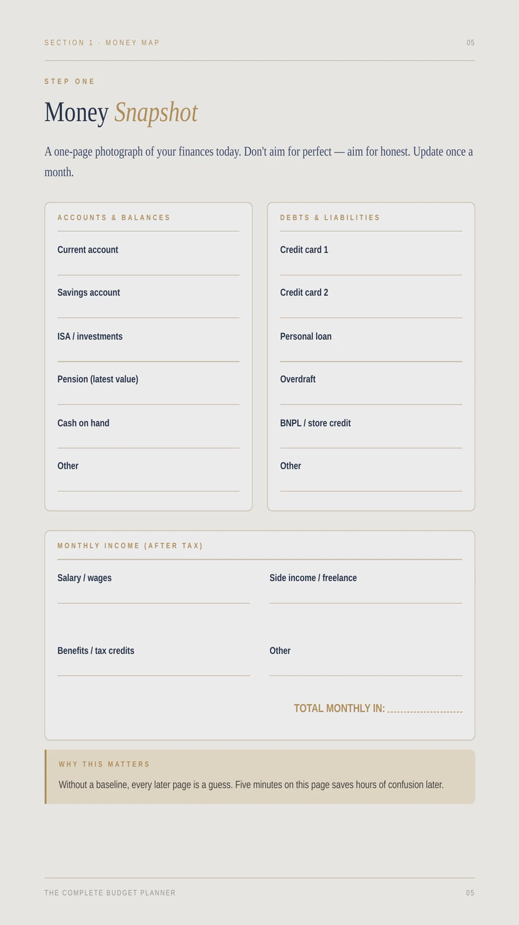 Complete Budget Planner — product preview