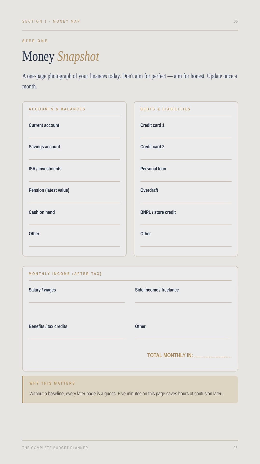 Complete Budget Planner — product preview