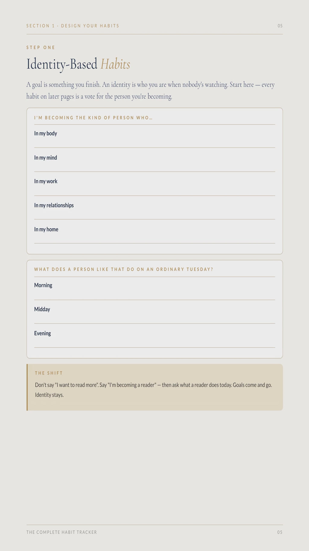 Complete Habit Tracker — product preview