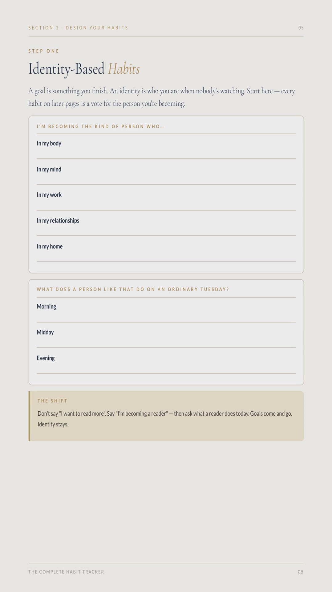 Complete Habit Tracker — product preview