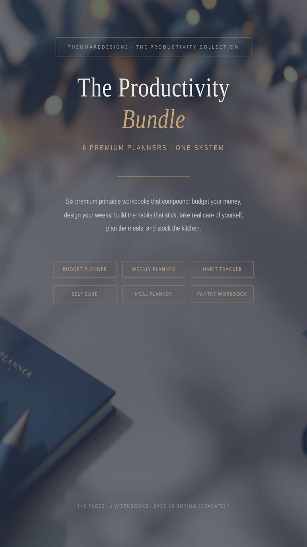 The Productivity Bundle — 6 Premium PDF Planners cover preview