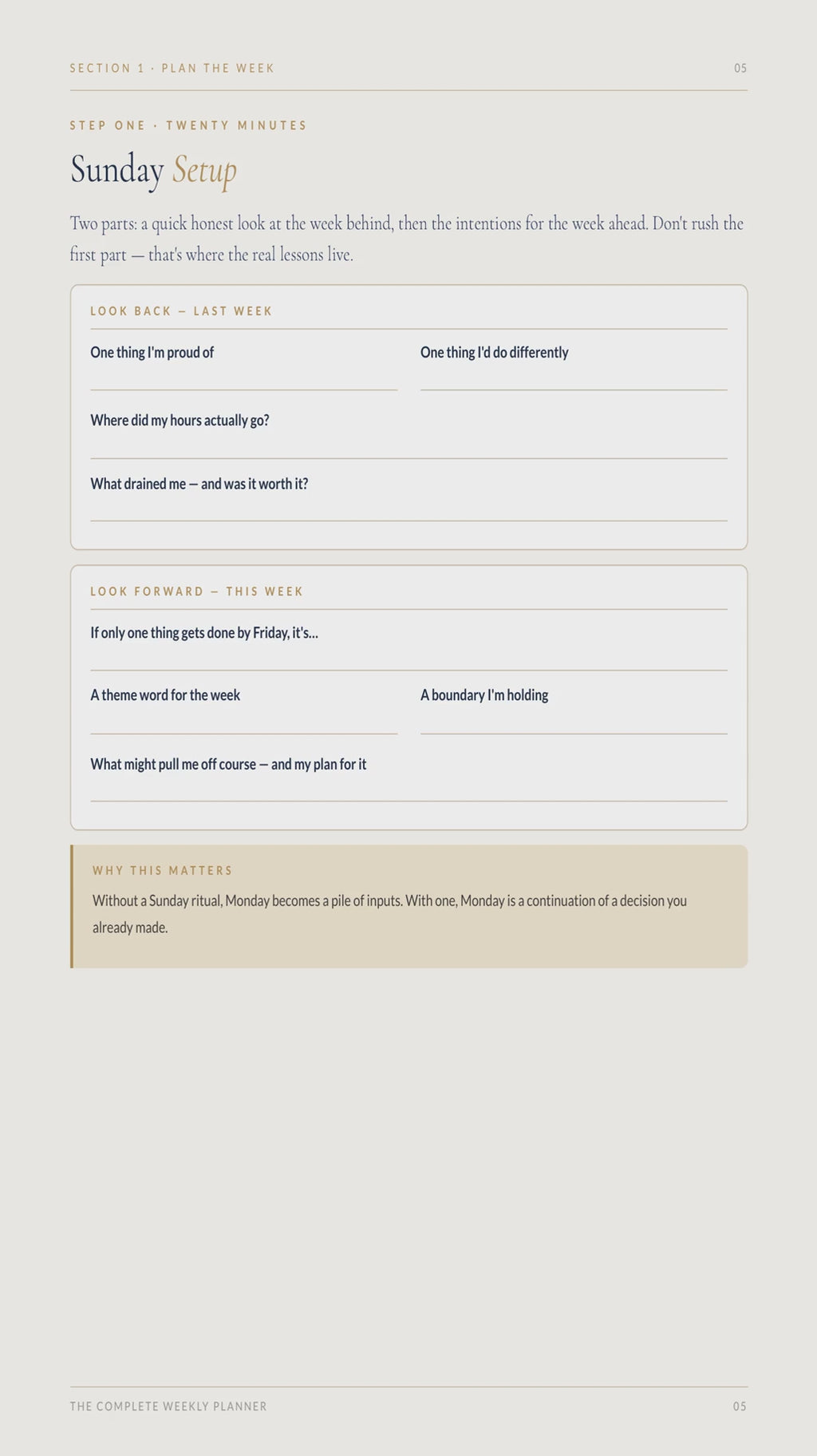 Complete Weekly Planner — product preview