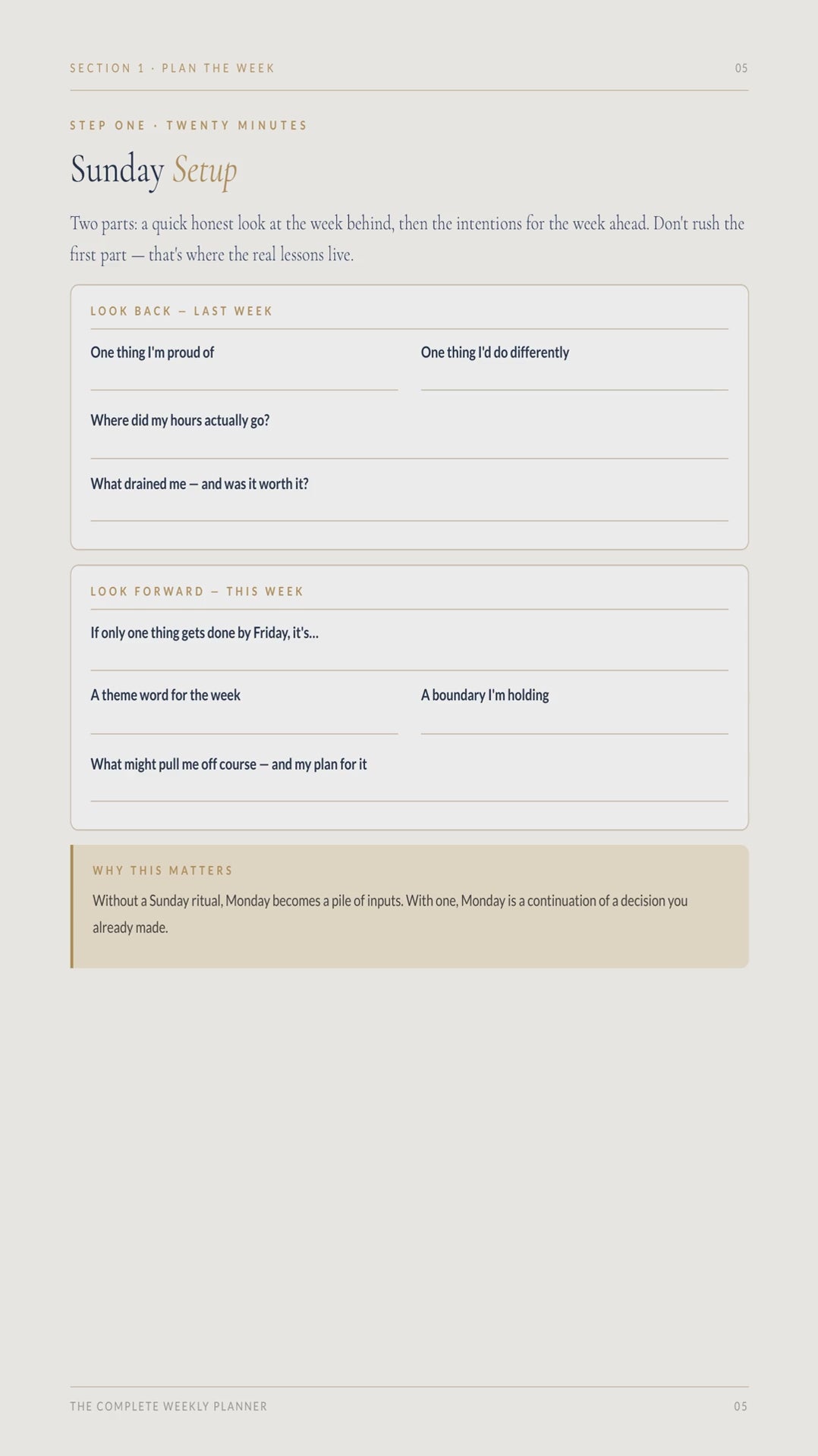 Complete Weekly Planner — product preview