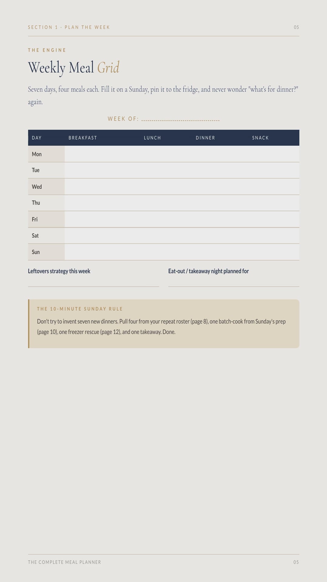 Complete Meal Planner — product preview