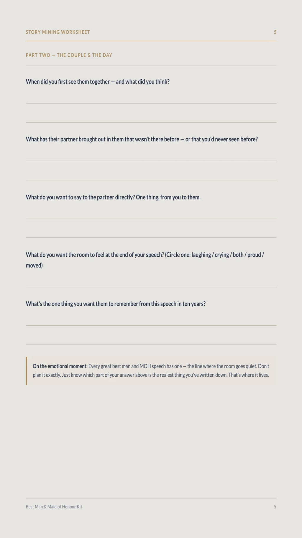 Best Man & Maid of Honour — product preview