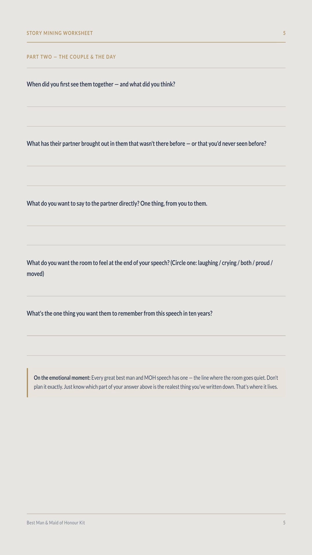Best Man & Maid of Honour — product preview