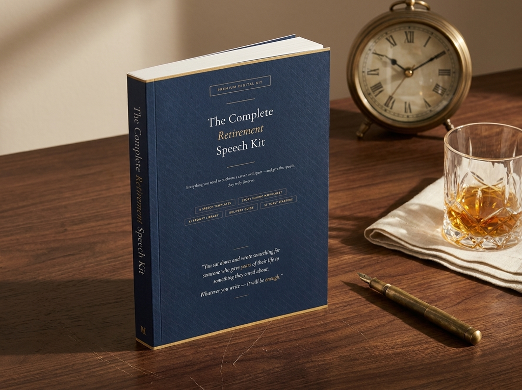 PDF · The Complete Retirement Speech Kit — 8 Templates, AI Prompts & 35 Toast Starters