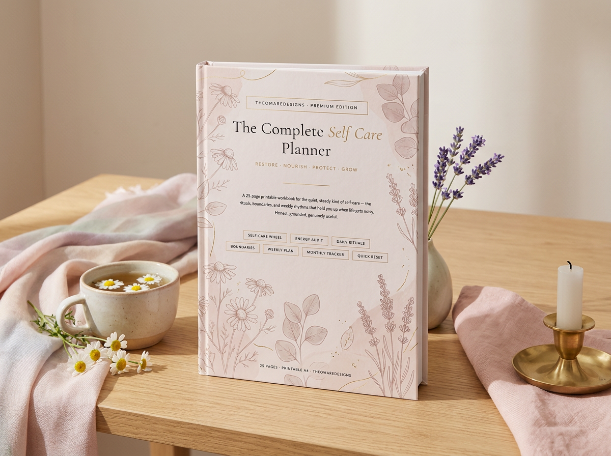 PDF · The Complete Self Care Planner | 25-Page Self-Care Wheel, Energy Audit, Boundaries, Morning Rituals and Weekly Plan | PDF Download